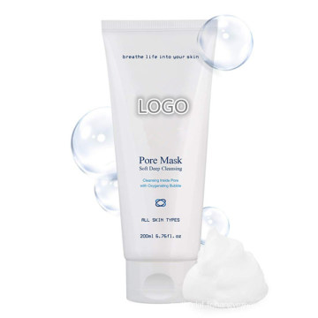 Masque facial moussant de lavage de bulle pour le masque de nettoyage de pores profonds